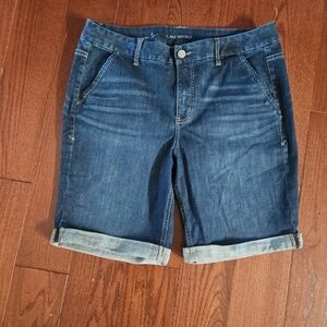 Lane Bryant Bermuda Jean Shorts Size 18 Blue Genius Fit